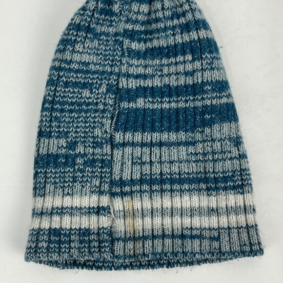 Romy & Aksel Baby Beanie Hat Size 12/24M Blue Striped Acrylic Knit Stretch - Picture 4 of 8